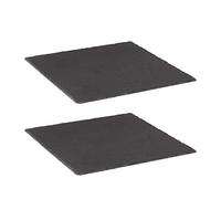 Westmark 2 bandejas de pizarra natural cuadradas con protección antiarañazos, superficie de 30 x 30 cm, pizarra, tapas + amigos, antracita, 693222E3