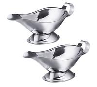 Westmark 2 cuencos para salsas, caño antigoteo, volumen de llenado: 120 ml cada uno, acero inoxidable, plata, 622722E3