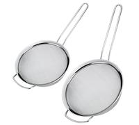 Westmark 2 escurridores domésticos con borde ancho, Picante, ø 16 cm + ø 20 cm, Acero inoxidable, Plateado, 121622E6