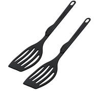 Westmark 2 espátulas, de plástico, resistentes al calor hasta 270 °C, longitud: 28,3 cm, color negro, 203522E5
