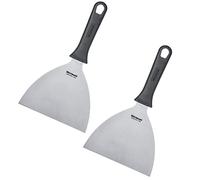 Westmark 2 espátulas Profesionales para Barbacoa, Recta, rígida, Cerrada, tamaño de la Hoja: 15 x 13 cm, Longitud: 26 cm, Acero Inoxidable/plástico, Master Line, Negro/Plata, 133122E3