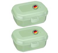 Westmark 2 Fiambreras, con cierre de clic, altura: aprox. 7,4 cm, plástico, Maxi, verde, 235222EM