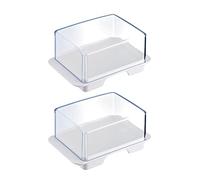 Westmark 2 Mantequeras para nevera, Plástico, Exclusiv, Blanco/transparente, 208622E3