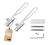 Westmark 2 peladores de verduras/pelador pendular universal Famos con cortador afilado - incluye juego de cuchillas de repuesto de acero inoxidable de Óptima calidad - metal/cromado, 106122E6