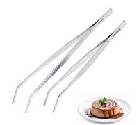 Westmark 2 pinzas de cocina - Ideal para trabajos precisos, superficies de agarre estriadas para un agarre seguro, apto para lavavajillas, mango ergonómico, acero inoxidable