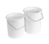 Westmark 237922E7 - Cubo de Leche, Almacenamiento y Alimentos con asa y Tapa, Capacidad de 2 L y 3 L, plástico, Color Blanco