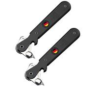 Westmark 2X Abridor de latas, con abrebotellas, Longitud 16,2 cm, Acero, Columbus, Colores Variados Negro/Rojo/Plata, 102522E3