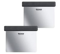 Westmark 2X Rasqueta/espátula Profesional de Masa, con Mango, Tamaño de la Hoja 8 x 12 cm, Acero Inoxidable/plástico, Master Line, Negro/Plateado, 308022E3