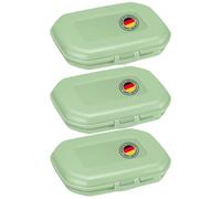 Westmark 3 Fiambreras, con cierre de clic, altura: aprox. 3,7 cm, plástico, Mini, verde, 235122EM