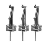 Westmark 3 vertedores de licores y aceite para botellas con rosca de rosca, diámetro de 28 mm, con casquillo, con tubos de aire, metal/acero inoxidable, Inox Gastro, Plata, 452022E3