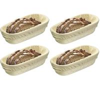 Westmark 3203226B - Funda ovalada para cesta (algodón, 27,5 x 14 cm), color beige (Paquete de 4)