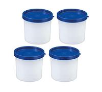 Westmark 4 Recipientes para hierbas/para congelador, Incl. tapa, Capacidad de llenado: 200 ml cada una, Apilables, Plástico, Trio, Color: transparente/azul, 25842270