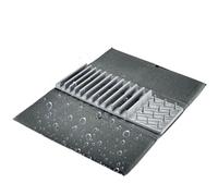 Westmark 52682270 Escurreplatos, Juego de 2 Alfombrillas absorbentes de Microfibra para Platos Limpios sin Manchas de Agua, Ahorra Espacio Plegables, Gris, 60 x 46 cm
