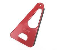 Westmark Abridor multiusos con borde de goma, Abridor de botes y botellas/abridor de tapas, Longitud: 17 cm, Acero/caucho, Sieger-Twist, Colores surtidos: plata/rojo/azul, 10492270