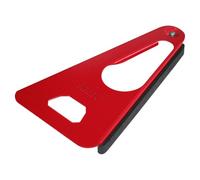 Westmark Abridor multiusos con labio de goma - Práctico abridor/abrebotellas de cristal y botellas, longitud: 17 cm, acero/goma, - rojo, 1049227R