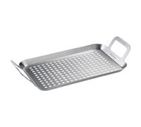 Westmark Asador para parrilla plana y pequeña - práctica para asar verduras, carne y otros manjares, duradera, apta para lavavajillas - acero inoxidable