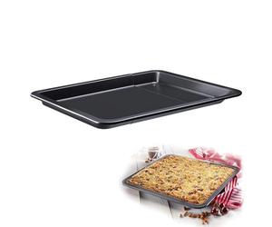 Westmark Bandeja de horno extraíble, 33 a 53 cm, Revestimiento antiadherente, ILAG, Acero laminado en frío, Maestro de repostería, Antracita, 329722E1