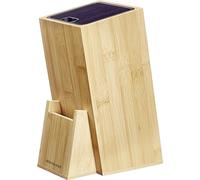 Westmark Bloque de cuchillos - bloque de cuchillos de madera, soporte resistente para cuchillos de cocina, bloque de cuchillos fácil de limpiar con inserto extraíble - bambú