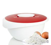 Westmark Bol para mezclar y hornear con tapa de dos partes, 2.5 l, Con pico, Plástico, Blanco/rojo, 3153227R