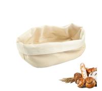 Westmark Bolsa de pan ovalada - Cesta de pan de tela para pan, bollos, bollería y fruta - Panera moderna de algodón - Beige claro/Beige, 25 x 18 cm