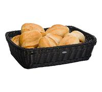 Westmark Cesta multiusos, Adecuada para hostelería y gastronomía, Rectangular, aprox. 37 x 30 x 9 cm, Fibra sintética, Saleen Edition, Negro, 02052019101