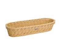 Westmark Cesta multiusos/baguette, apta para hostelería y gastronomía, Ovalada, aprox. 40 x 16 x8 cm, fibra sintética, Saleen Edition, beige claro, 02051730101