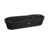 Westmark Cesta multiusos/baguette, apta para hostelería y gastronomía, Ovalada, aprox. 40 x 16 x8 cm, fibra sintética, Saleen Edition, negro, 02051719101
