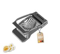 Westmark Cortador de huevos para rebanadas redondas y ovaladas, Alambres de corte tensados individualmente de acero inoxidable, Aluminio/acero inoxidable, Duplex, Antracita, 1020226Z