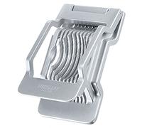 Westmark Cortador de huevos Justus - Rebanadas redondas y ovaladas, alambres tensados inox, gris