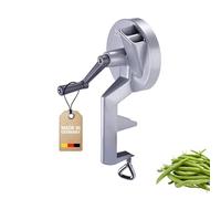 Westmark Cortador de judías con 2 aberturas de corte y abrazadera de tornillo para montaje en mesa, Cuchillo de acero inoxidable/carcasa de aluminio, Plateado, 11822260