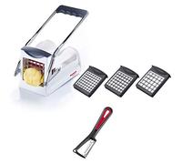 Westmark Cortador de patatas fritas en un juego con pelador, Con 3 insertos de corte Easy Stix y pelador económico Gallant, 118022E6