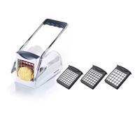 Westmark Cortador de patatas y verduras 11802260 – 3 insertos acero inoxidable, Blanco/Antracita