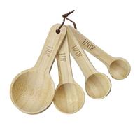 Westmark Cucharas medidoras Woody - 4 cucharas medidoras de, ideales para ingredientes secos y especias, 1, 1/2 y 1/4 de cucharadita más 1 cucharada sopera - bambú, 4 piezas