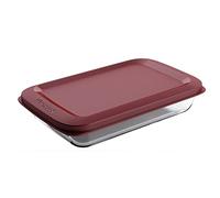 Westmark Cuenco de cristal 235422E1 1000 ml vidrio borosilicato, cierre hermético rojo y transparente