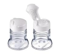 Westmark Especiero universal, Capacidad: 40 ml cada uno, Vidrio/plástico, Paris-Snap, Blanco/transparente, 63052270