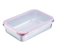 Westmark Fiambrera de acero inoxidable 18/8 - 2500 ml, apta para lavavajillas, rectangular, ideal para el trabajo y viajes