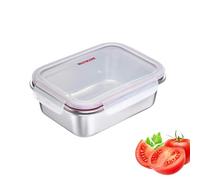 Westmark Fiambrera acero inox 1300ml – Antifugas, apta microondas/horno, sin BPA – Plata