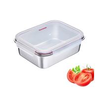 Westmark Fiambrera acero inoxidable 2250 ml – a prueba de fugas, microondas/horno, sin BPA, plata