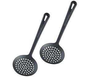Westmark Gentle Plus 285022E5 - Cuchara espumadera (2 unidades, resistente al calor hasta 270 °C/518 °F, longitud: 32,2 cm), color negro