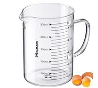 Westmark Jarra Medidora de Vidrio, Para Medir Ingredientes, Segura para Microondas, Resistente al calor, Asa Ergonómica, 500 ml