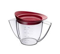 Westmark Jarra separadora de grasa con tapa para colar, volumen de llenado: 1 litro, plástico, transparente/rojo, 30752260