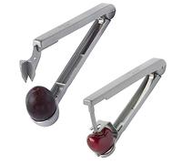 Westmark Juego: 1 deshuesador de cerezas + 1 deshuesador de ciruelas para fruta sin hueso lista para cocinar, Aluminio, con revestimiento alimentario, Hoja de acero inoxidable, Kernex y Steinex