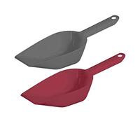 Westmark Juego de cucharas para hornear, pesar, rellenar, 2 piezas, capacidad de llenado: 450 ml cada una, plástico, color antracita/rojo, 90952270