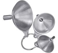 Westmark Juego de embudos, 3 piezas, Ø 4,5 cm, 5,5 cm y 7,5 cm, Acero inoxidable, Mini, Plateado, 51192270