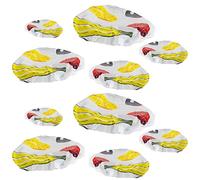 Westmark Lote de 10 tapas elásticas para ollas de plástico, color blanco/multicolor 232922E3