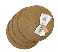 Westmark, Mantel Individual/Mantel de Mesa, Circle, marrón Claro, Set de 4, Lavable, sintético, Ø 38 cm, Saleen Edition, 01211030154