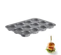 Westmark Molde antiadherente perforado para sándwiches Mini, 12 huecos, negro, 0,90 kg, para 12 hamburguesas Mini