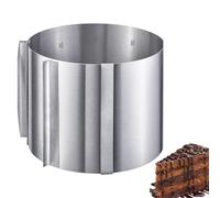 Westmark Molde para tartas Surprise – Acero inoxidable, Alto 15 cm, Ø 16–30 cm, con escala, Plateado