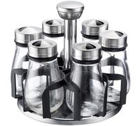 Westmark Organizador de Especias Lisboa, Juego de 7 Piezas de Especieros con Carrusel, Redondo, Giratorio con Mango Grande, Frascos de Especias de 125 ml