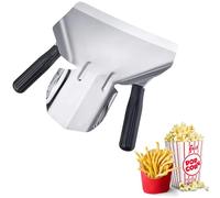 Westmark Pala para palomitas de maíz/patatas fritas, Con 2 asas, Tamaño de la pala: aprox. 20 x 12 cm, Longitud: 23 cm, Acero inoxidable/plástico, Plata/negro, 91262270
